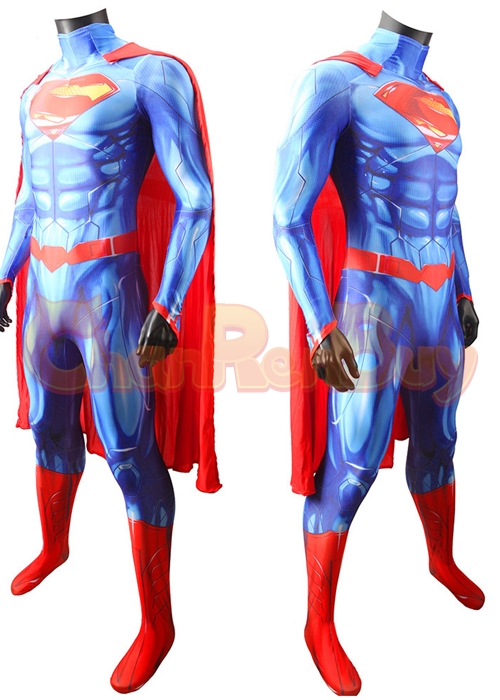 New 52 Superhero Man Costume Cosplay Bodysuit for Adult Kids