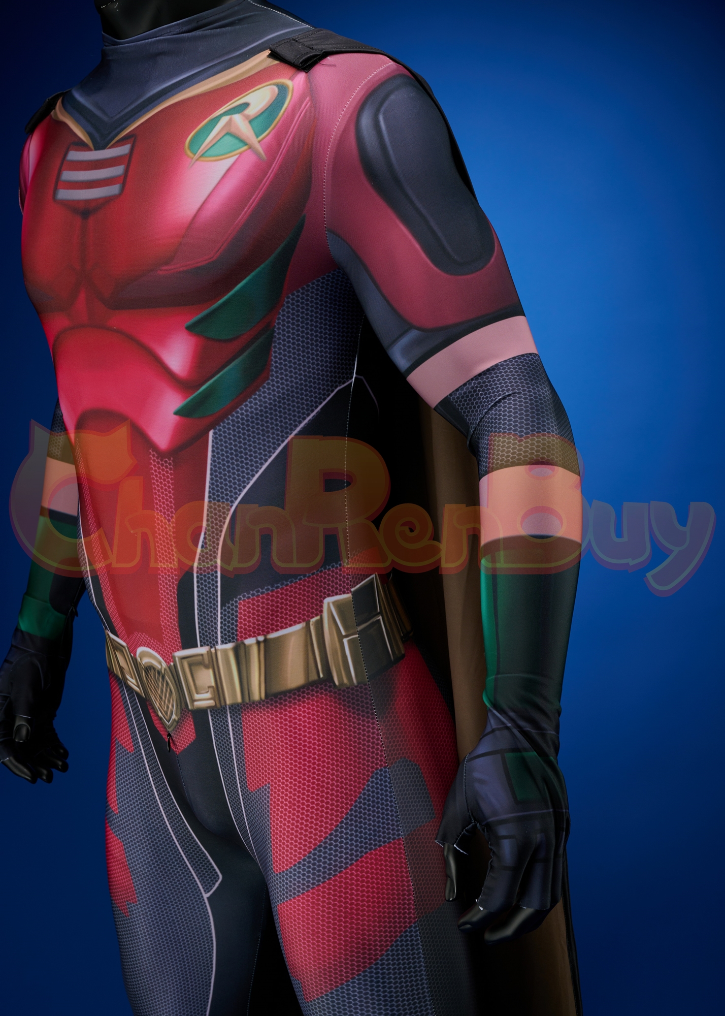 Titans Costume Robin Bodysuit Cosplay for Adult Kid