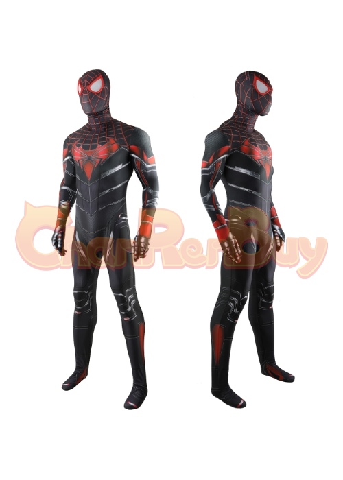 Miles Morales Advanced Tech Suit Costume Cosplay Marvel's Spider-Man Bodysuit for Adult Kid