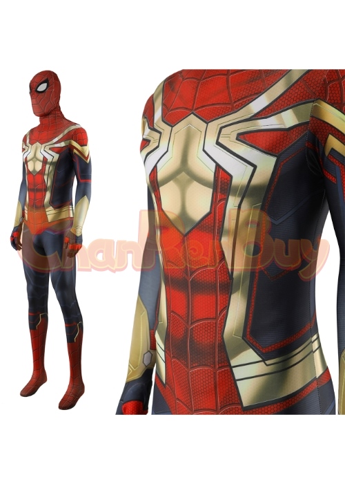 Avengers Infinity War Peter Parker Iron Spider Man Suit Cosplay Bodysuit Ver.1