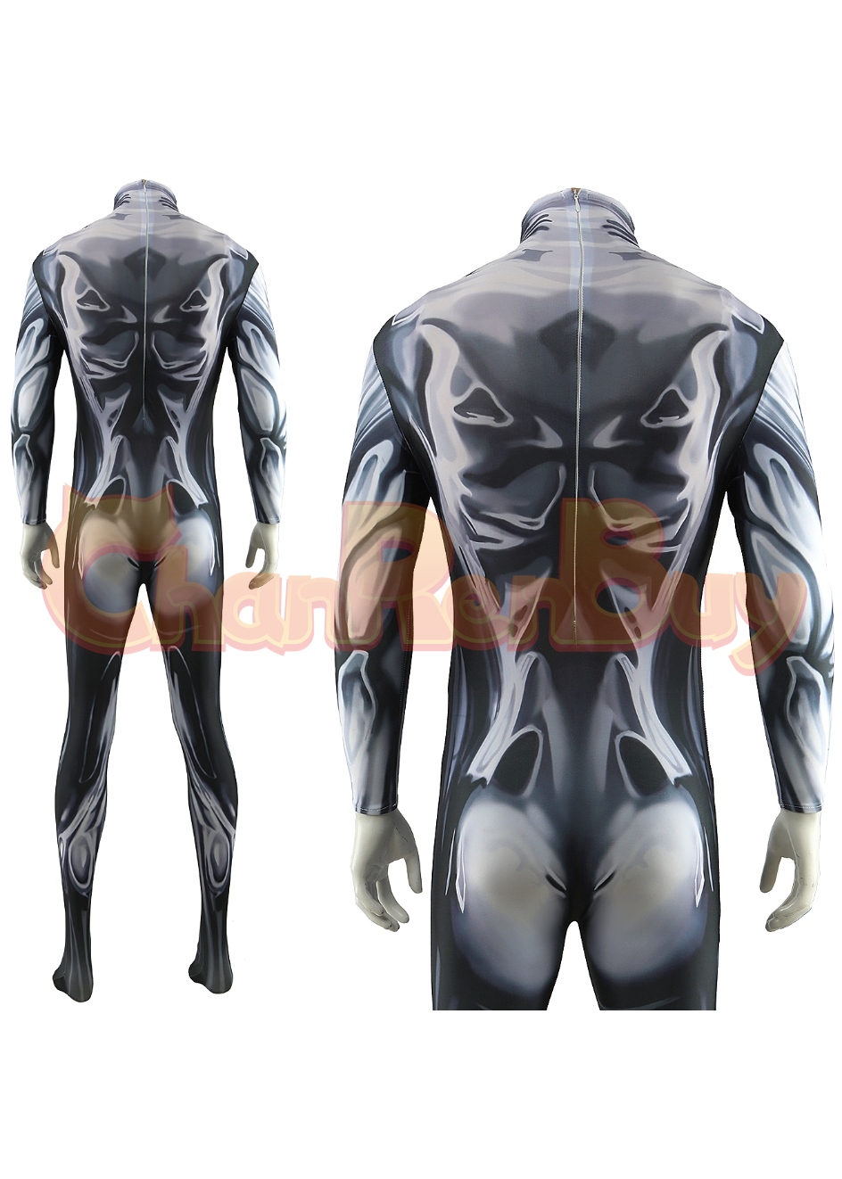 Fantastic Four Costume Silver Surfer Bodysuit Cosplay