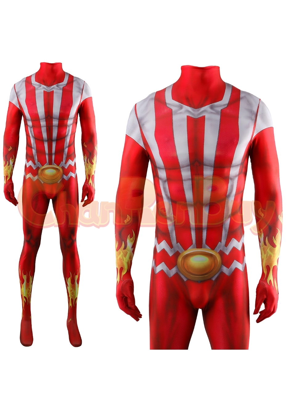 The X-Men Costume Sunfire Shiro Yoshida Bodysuit Cosplay