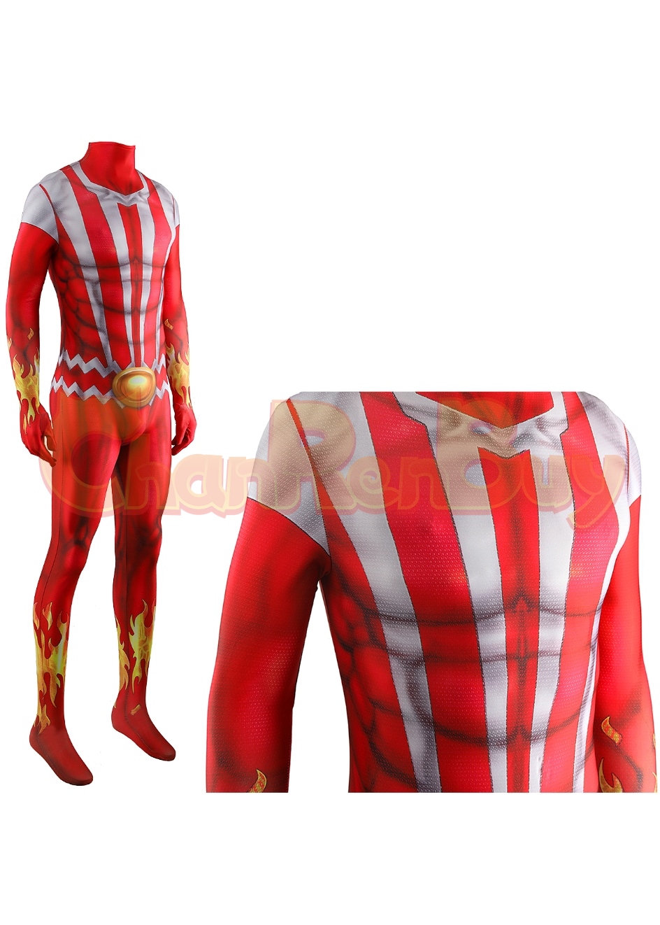 The X-Men Costume Sunfire Shiro Yoshida Bodysuit Cosplay