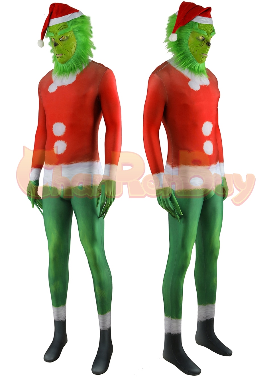 How the Grinch Stole Christmas Costume Grinch Bodysuit Cosplay