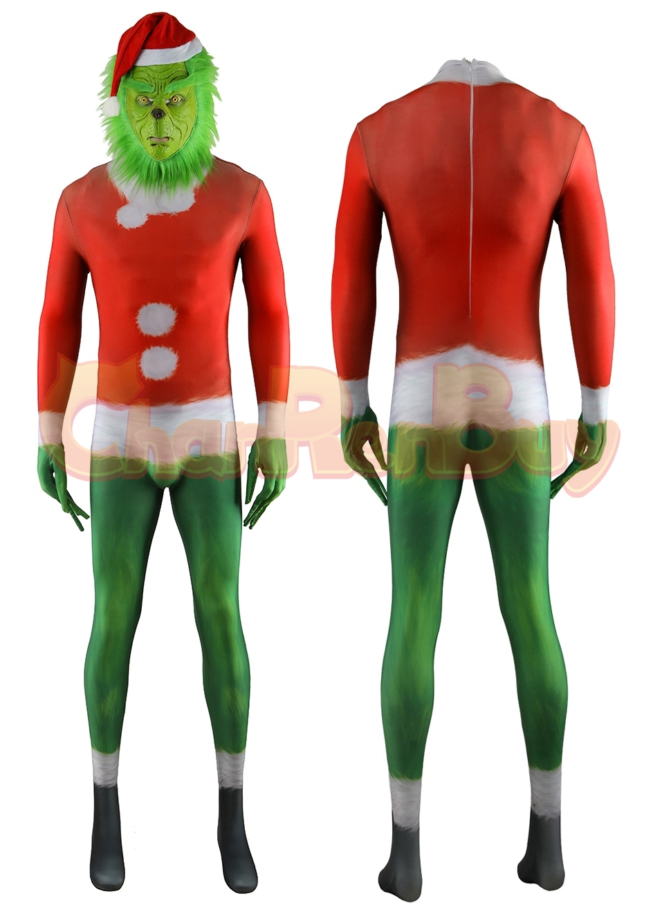 How the Grinch Stole Christmas Costume Grinch Bodysuit Cosplay