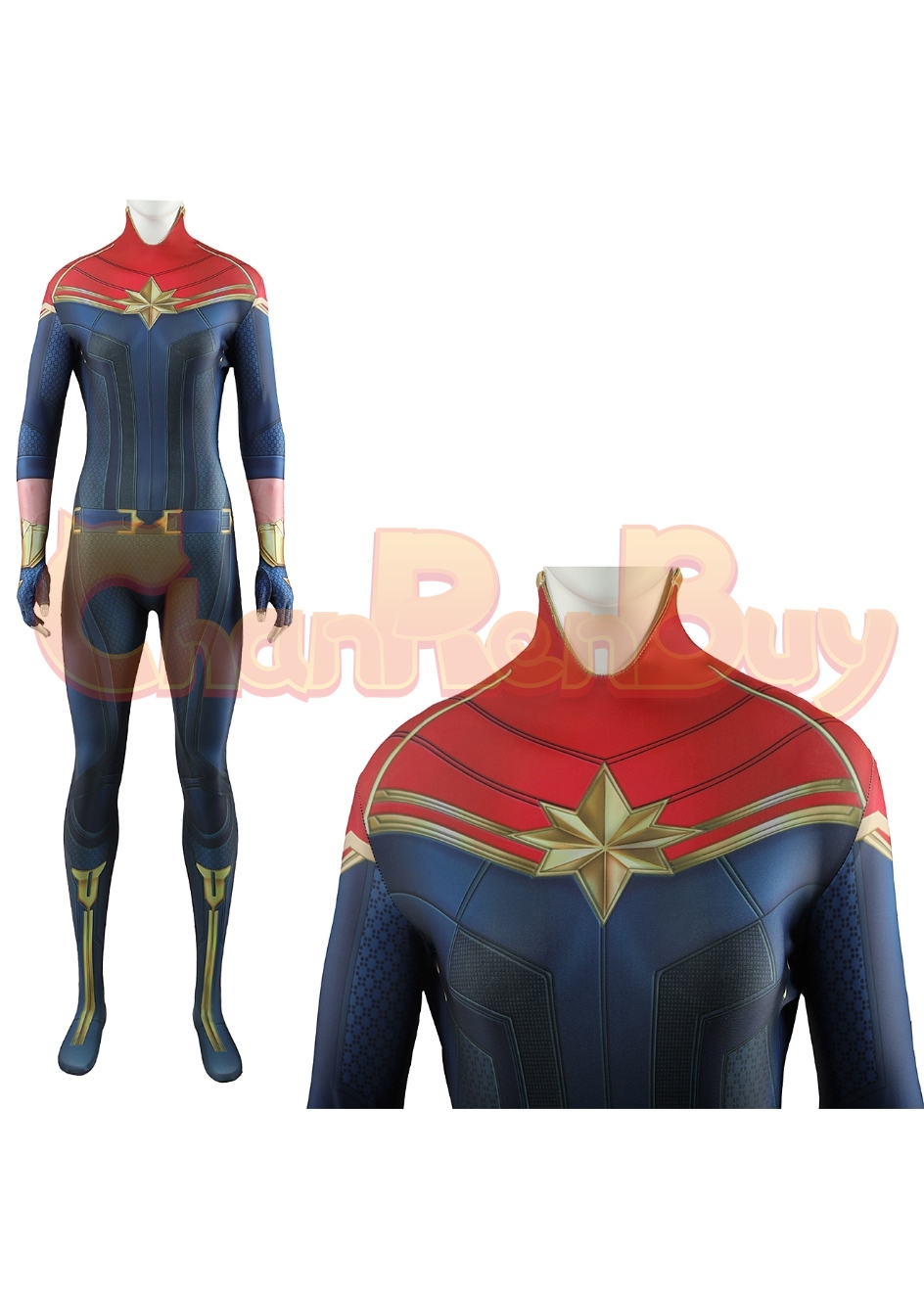 The Marvels 2 Costume Carol Danvers Captain Marvel Bodysuit Cosplay Ver.6