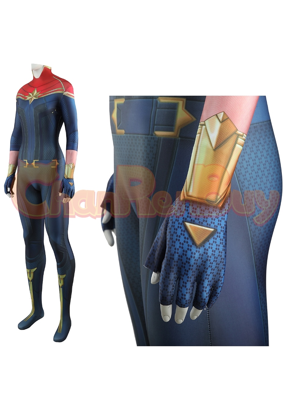 The Marvels 2 Costume Carol Danvers Captain Marvel Bodysuit Cosplay Ver.6