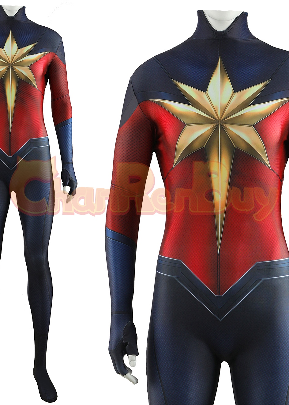 The Marvels 2 Costume Carol Danvers Captain Marvel Bodysuit Cosplay Ver.7