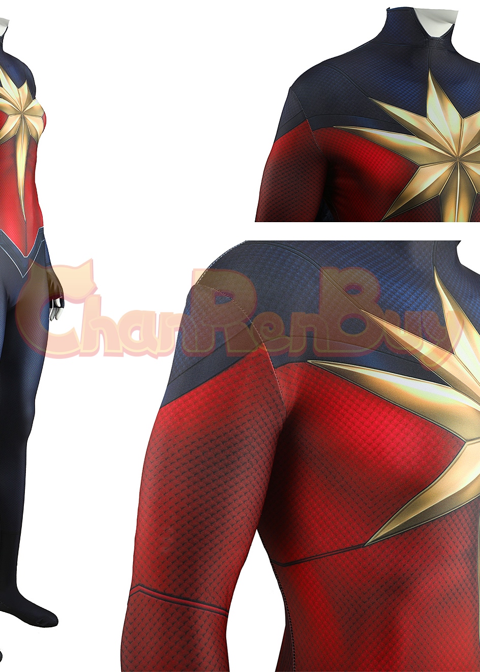 The Marvels 2 Costume Carol Danvers Captain Marvel Bodysuit Cosplay Ver.7