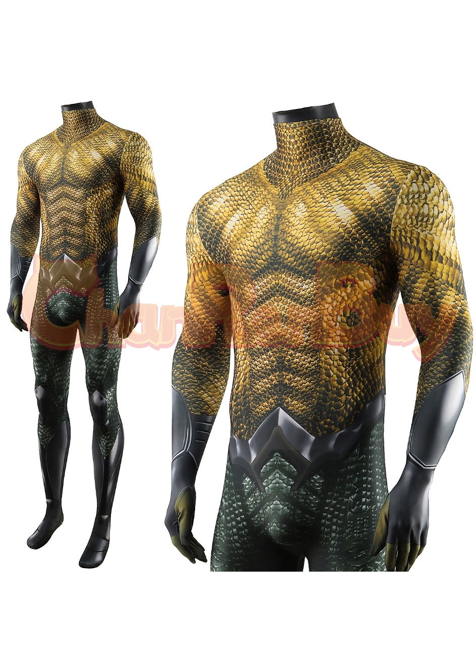 Aquaman Costume Bodysuit Arthur Curry Suit Cosplay for Adult Kid