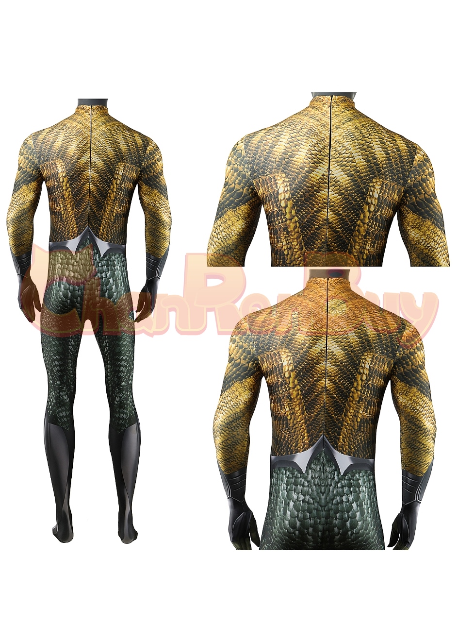 Aquaman Costume Bodysuit Arthur Curry Suit Cosplay for Adult Kid