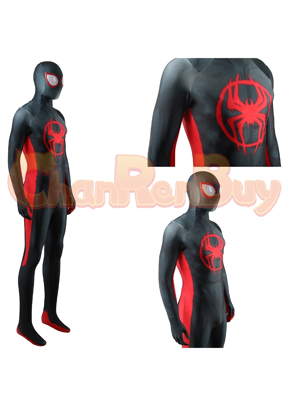 Spider-Man: Across the Spider-Verse Costume Miles Morales Bodysuit Cosplay for Adult Kid Ver.2