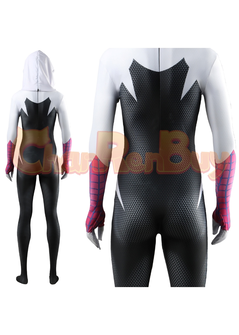 Spider-Man: Across the Spider-Verse Costume Gwen Bodysuit Cosplay for Adult Kid