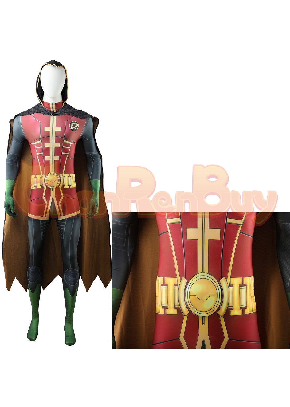 Robin Costume Bodysuit Cosplay for Adult Kid Ver.2