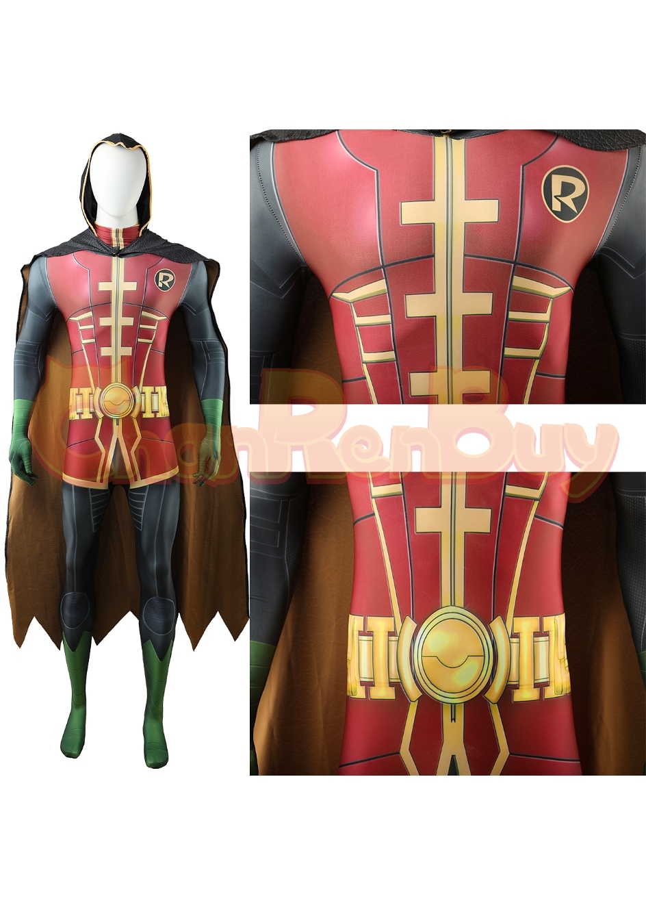 Robin Costume Bodysuit Cosplay for Adult Kid Ver.2