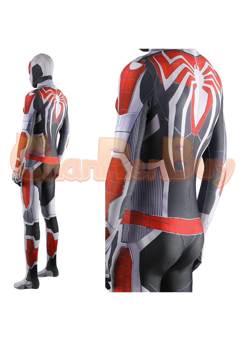Marvel Spider-Man Costume Spider-Man 2099 White Suit Bodysuit Cosplay for Adult Kid