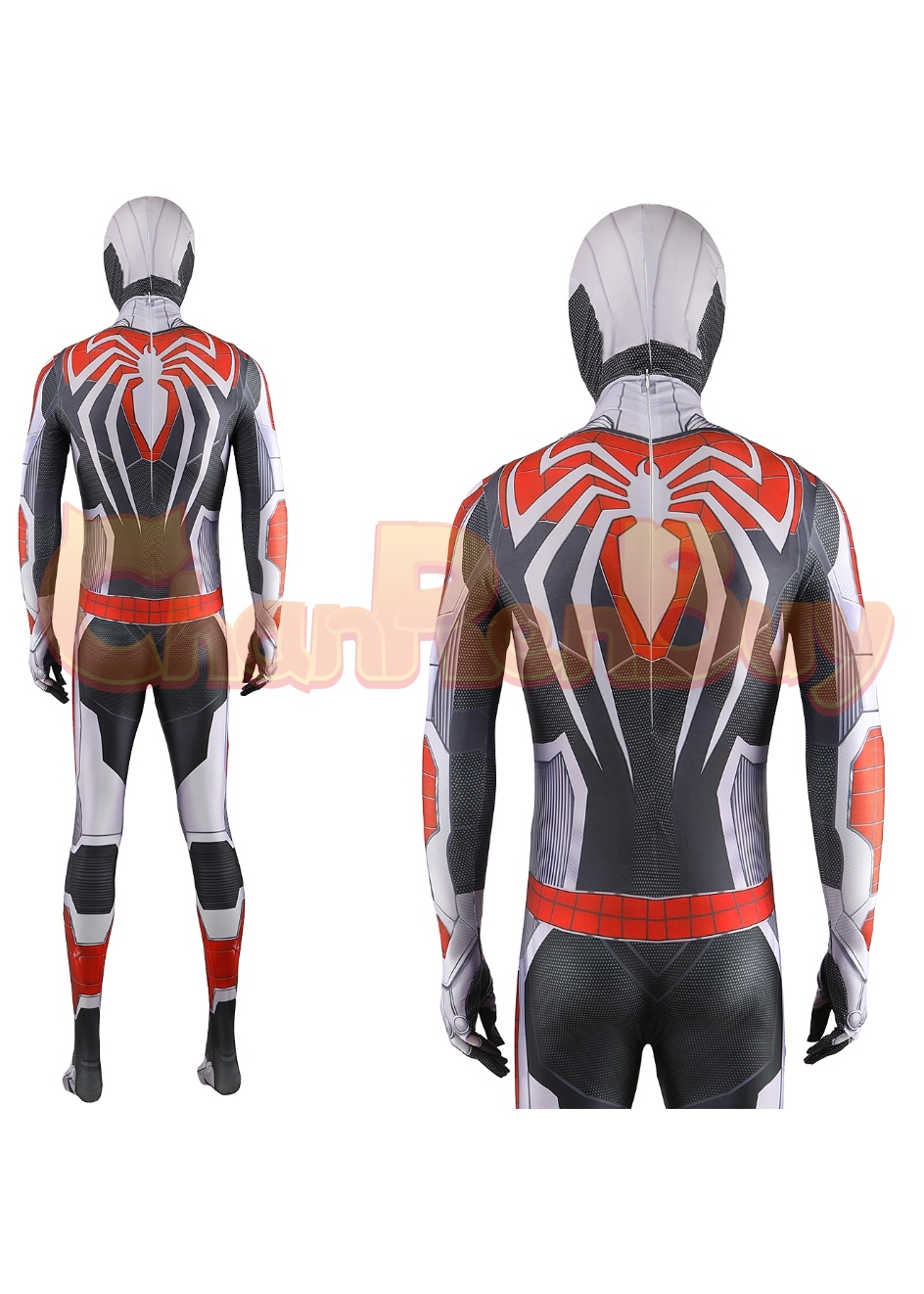Marvel Spider-Man Costume Spider-Man 2099 White Suit Bodysuit Cosplay for Adult Kid
