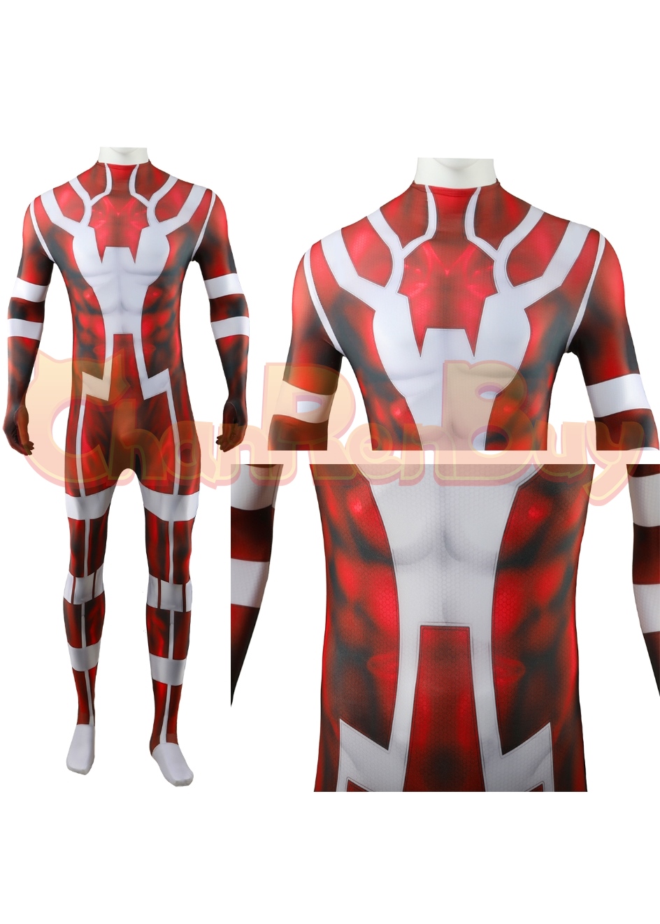 Red Raven Comics Costume Makkari Bodysuit Cosplay for Adult Kid