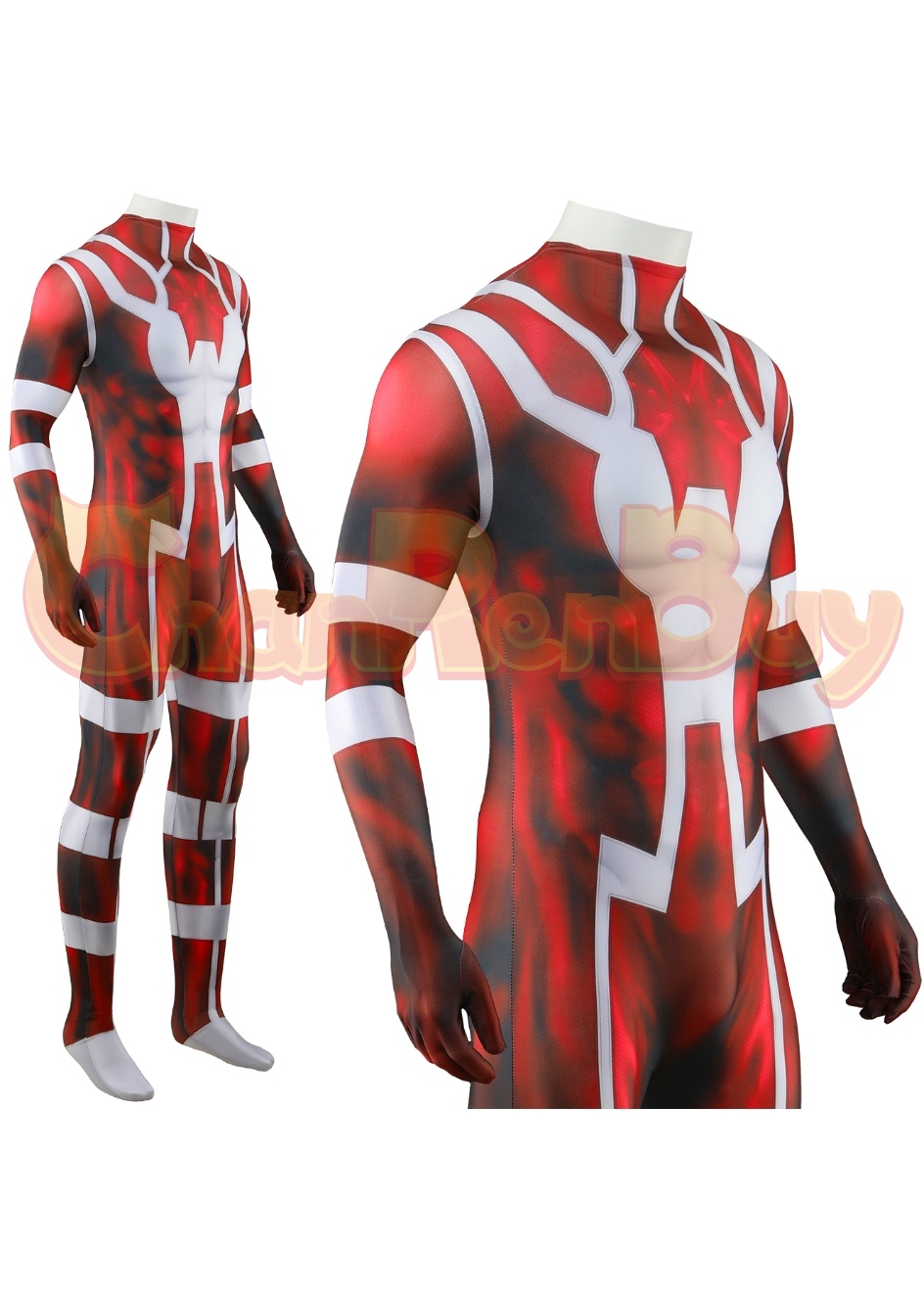Red Raven Comics Costume Makkari Bodysuit Cosplay for Adult Kid