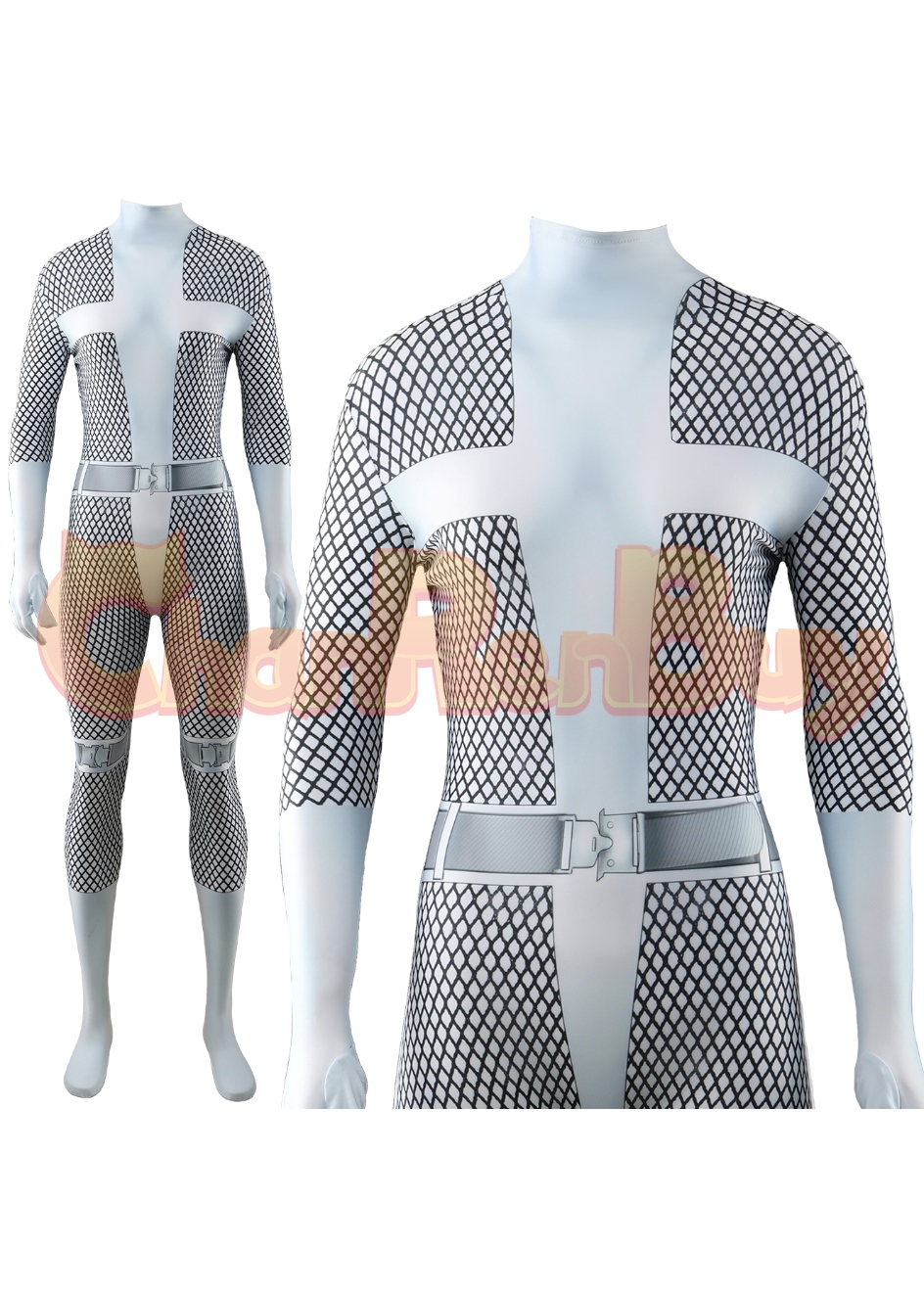 The Spectacular Spider-Man Costume Silver Sable Bodysuit Cosplay for Adult Kid