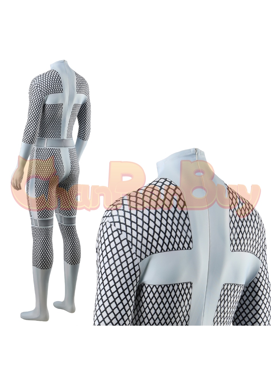 The Spectacular Spider-Man Costume Silver Sable Bodysuit Cosplay for Adult Kid