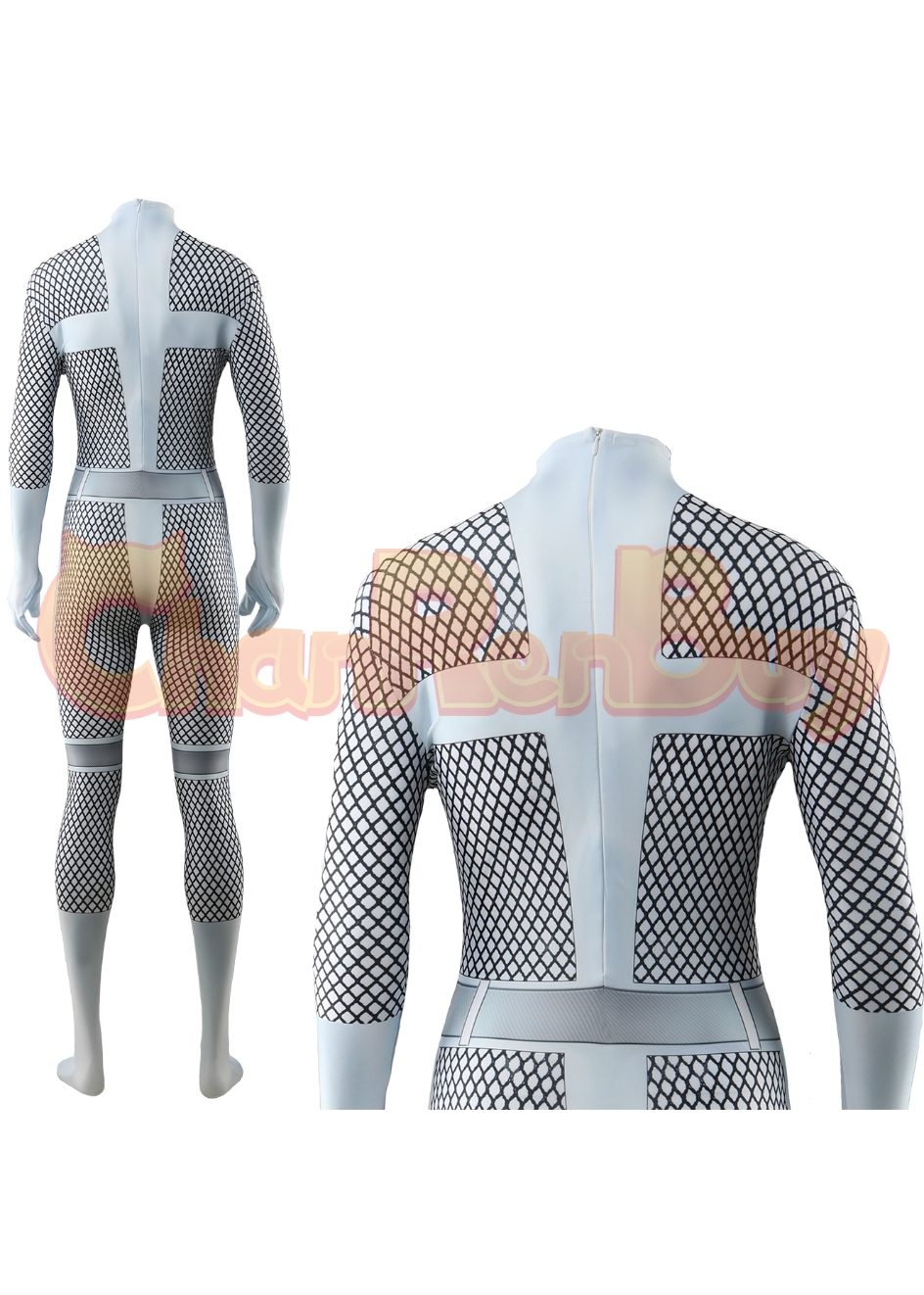 The Spectacular Spider-Man Costume Silver Sable Bodysuit Cosplay for Adult Kid