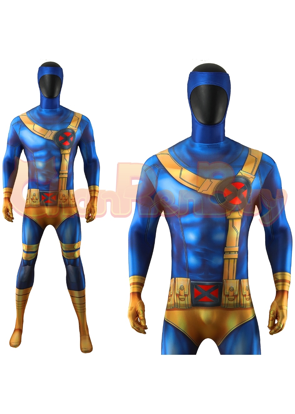 X-Men Costume Cyclops Bodysuit Cosplay for Adult Kids