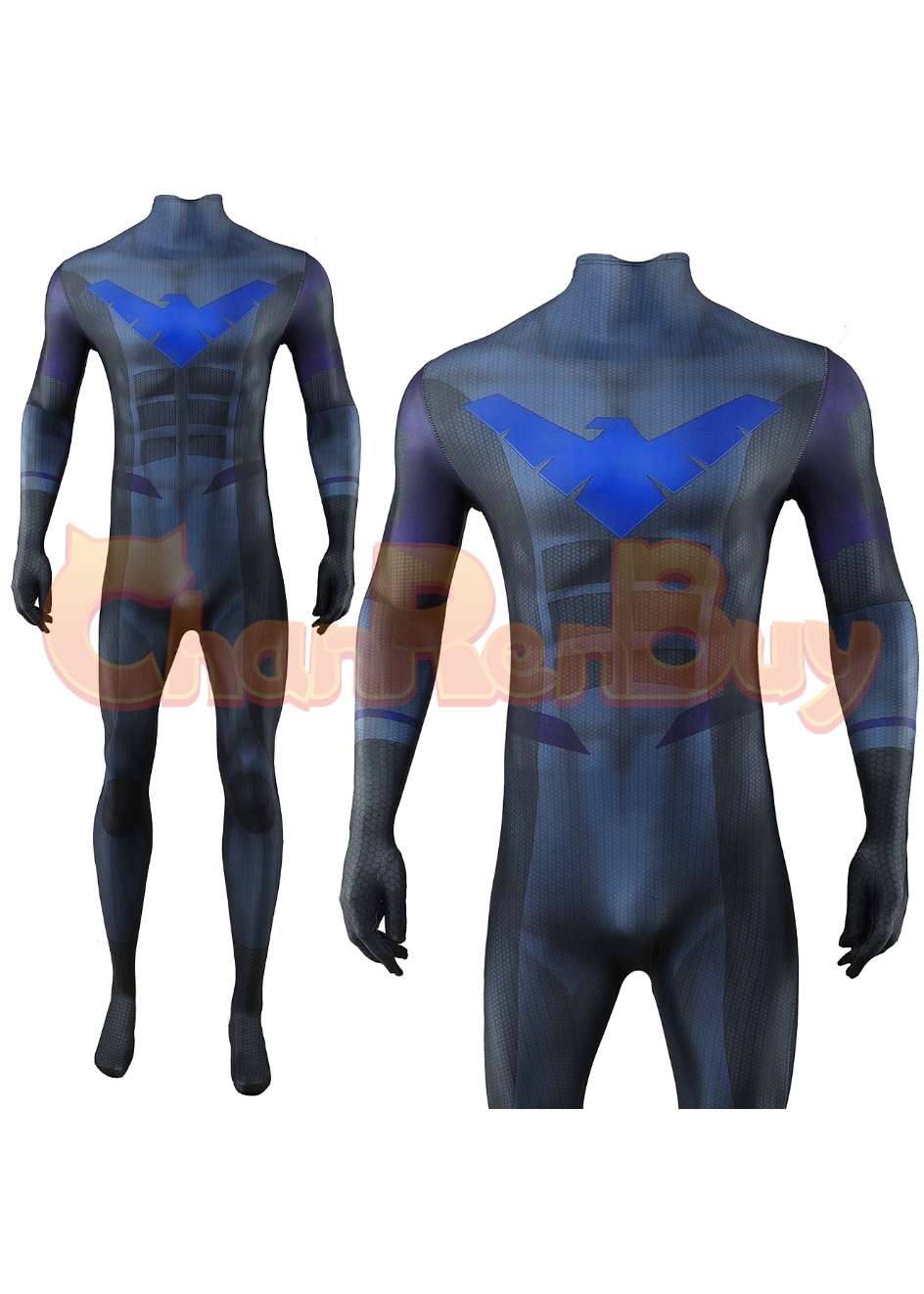 Nightwing Costume Bodysuit Cosplay for Adult Kids