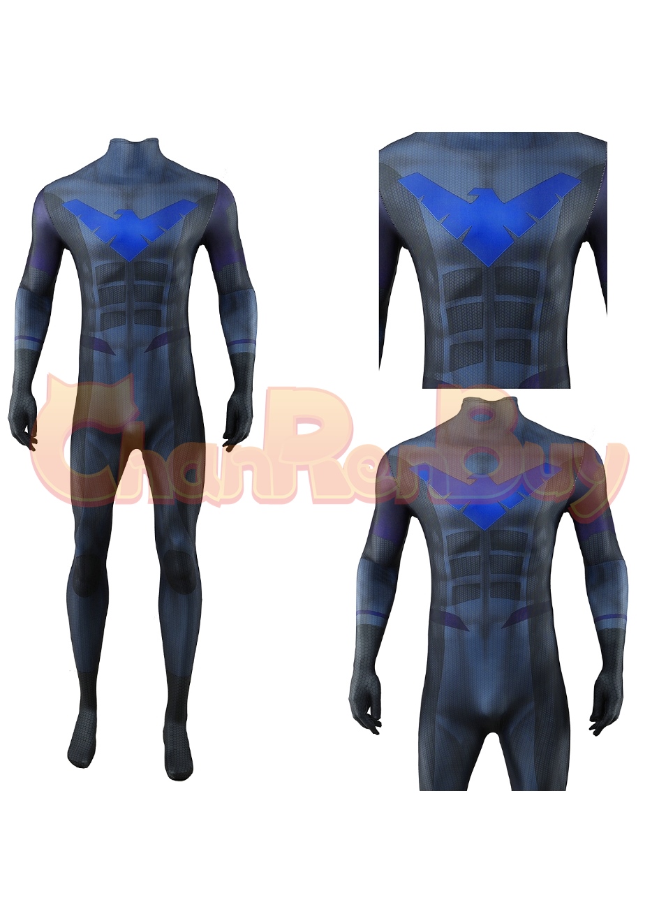 Nightwing Costume Bodysuit Cosplay for Adult Kids