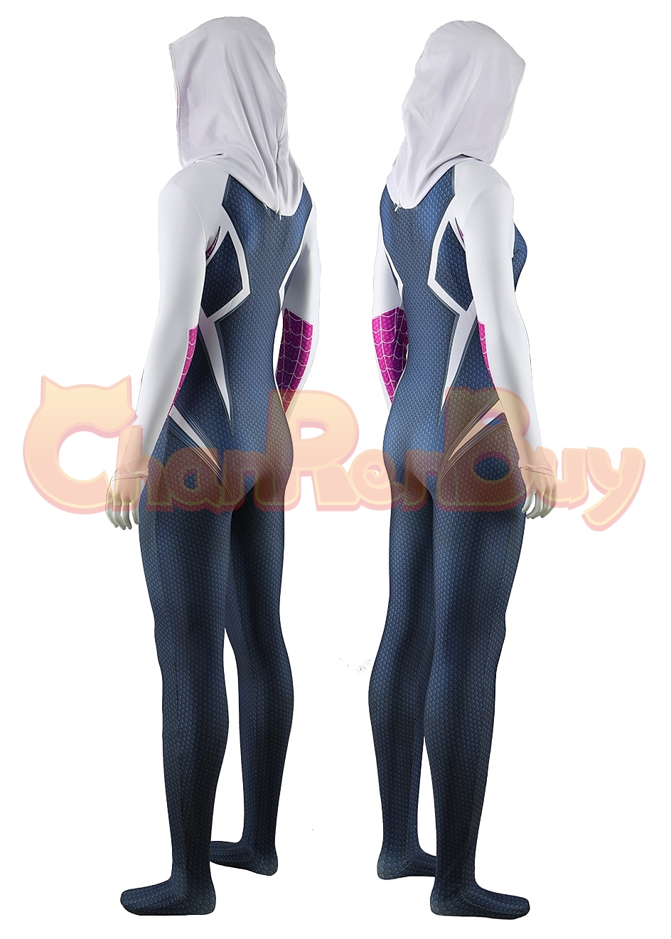 Spider-Man Across the Spider-Verse Costume Gwen Stacy Bodysuit Cosplay for Adult Kids