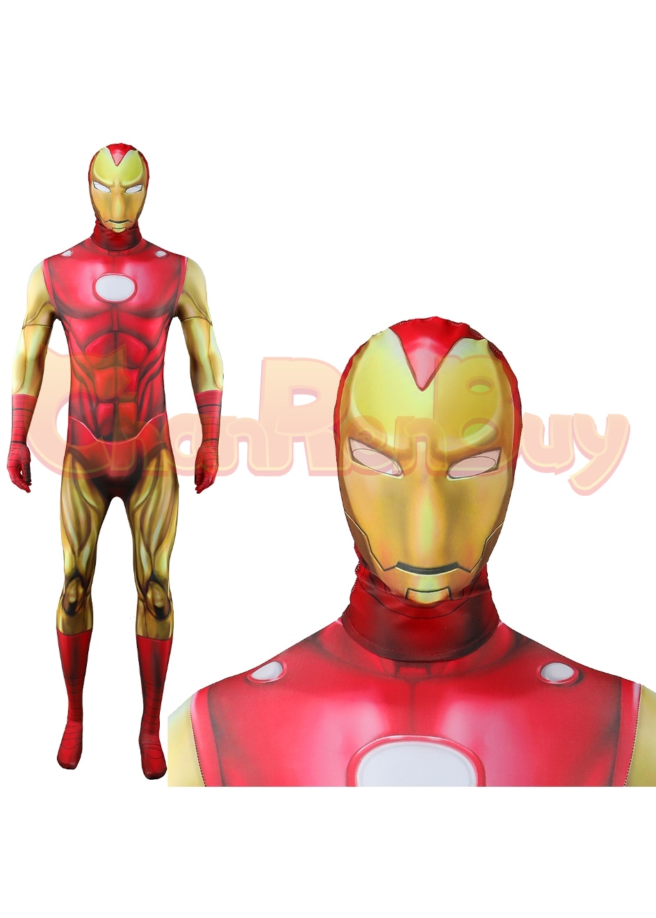 Iron Man Costume Bodysuit Cosplay for Adult Kids