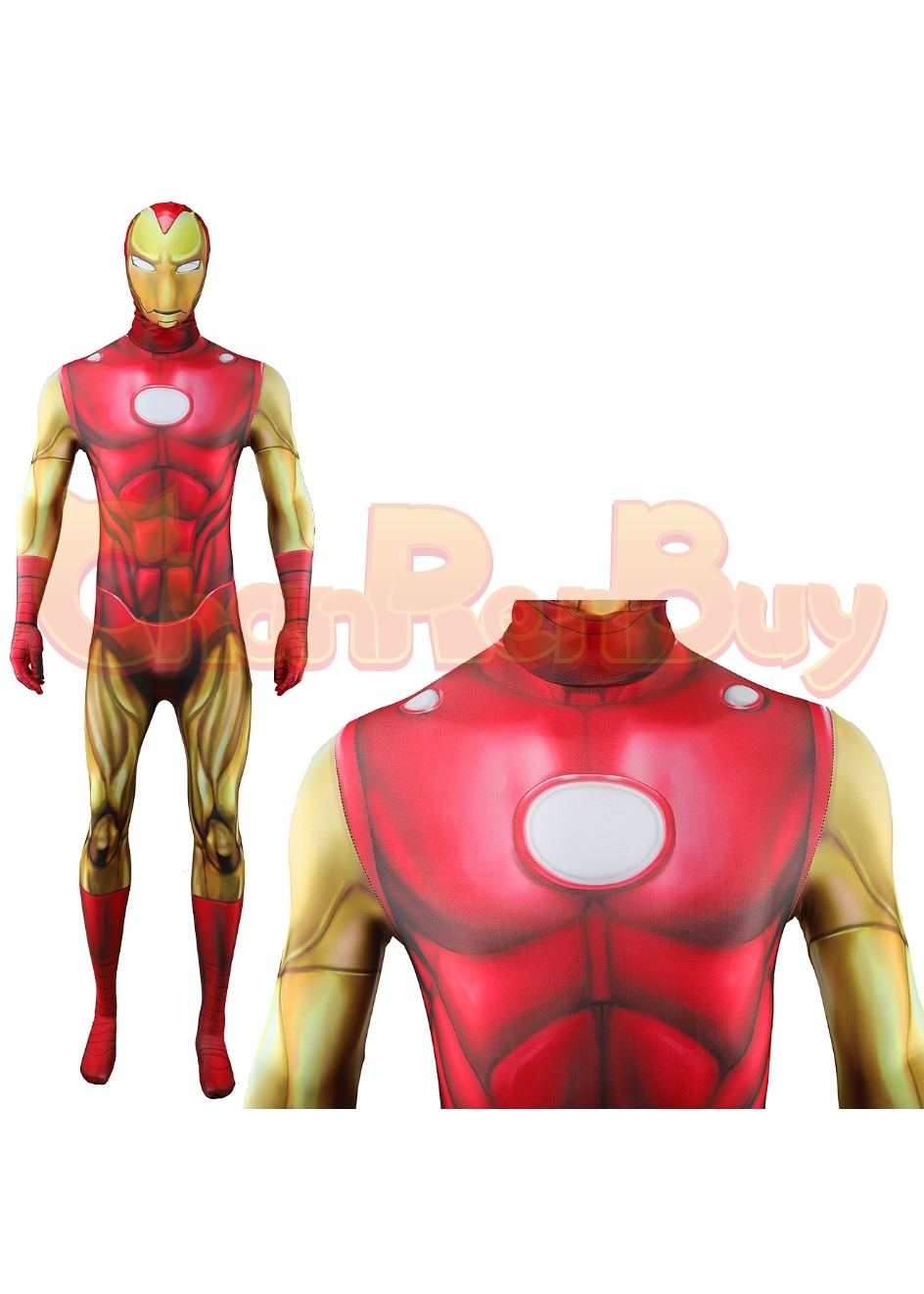 Iron Man Costume Bodysuit Cosplay for Adult Kids