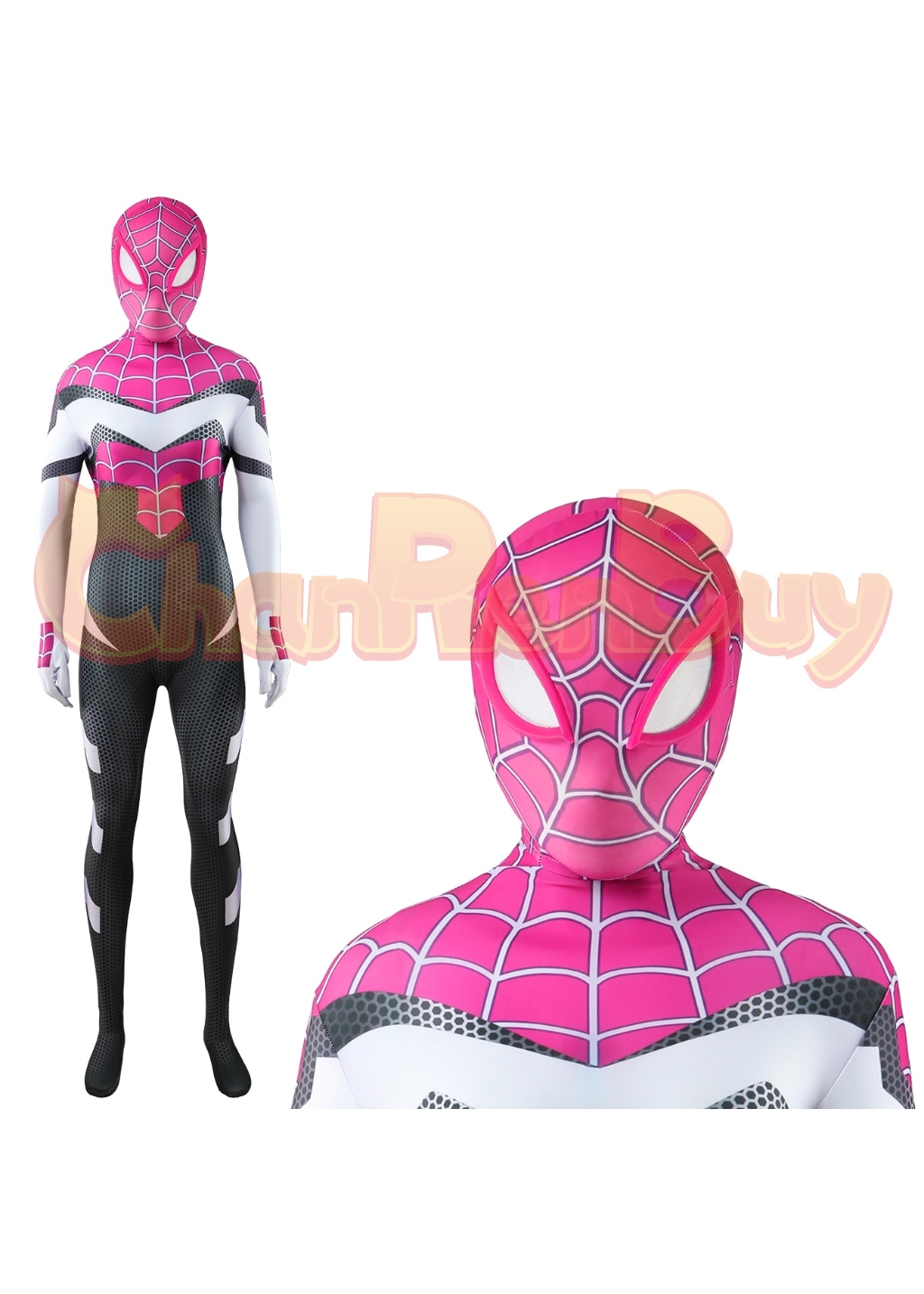 Spider-Man Across the Spider-Verse Costume Gwen Stacy Bodysuit Cosplay for Adult Kids Ver.1
