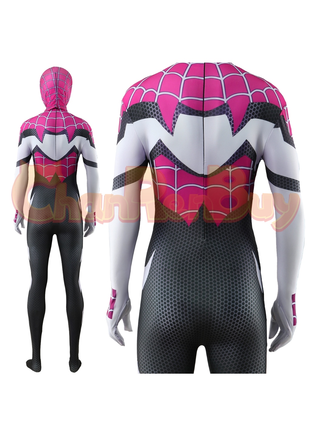 Spider-Man Across the Spider-Verse Costume Gwen Stacy Bodysuit Cosplay for Adult Kids Ver.1