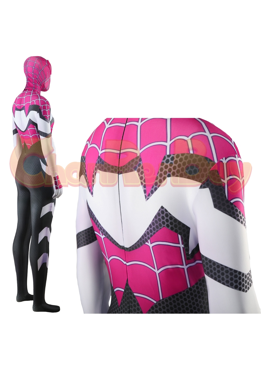 Spider-Man Across the Spider-Verse Costume Gwen Stacy Bodysuit Cosplay for Adult Kids Ver.1