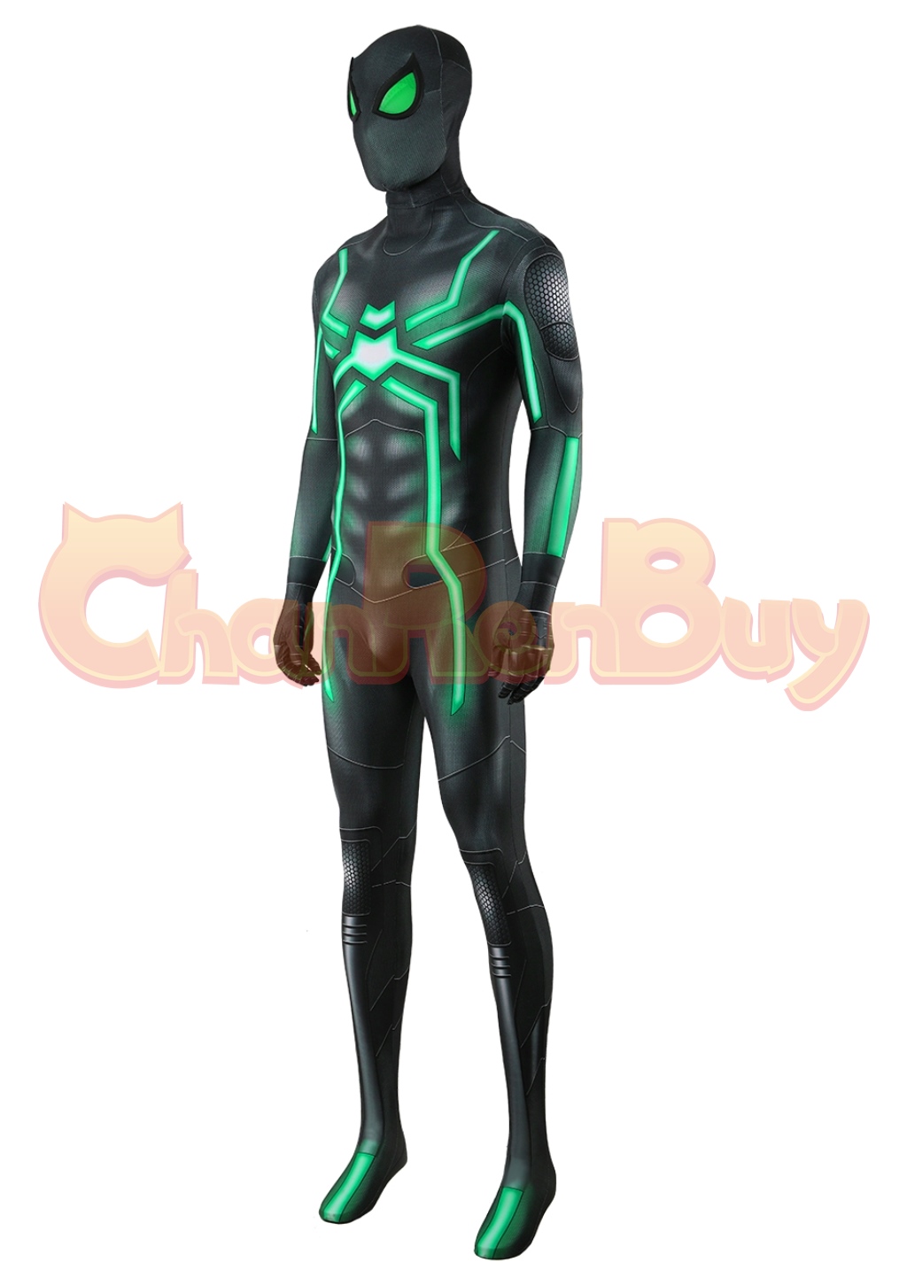 Marvel's Spider-Man Costume Spider-Man Stealth Bodysuit Green Cosplay for Adult Kids