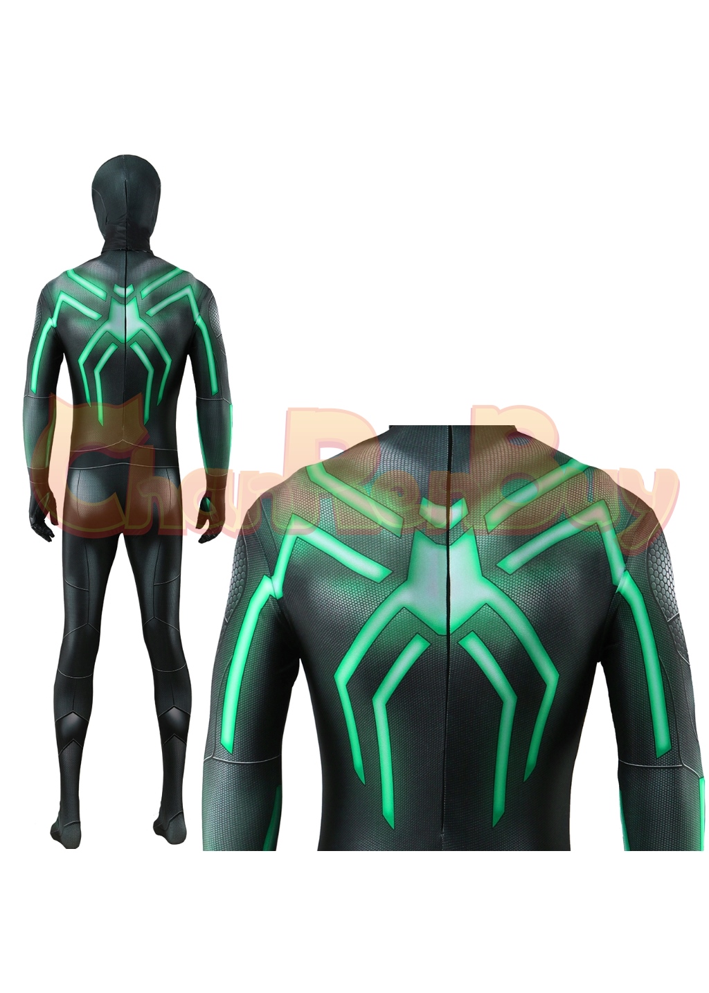 Marvel's Spider-Man Costume Spider-Man Stealth Bodysuit Green Cosplay for Adult Kids