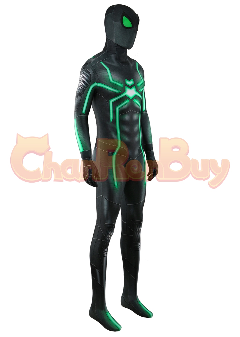 Marvel's Spider-Man Costume Spider-Man Stealth Bodysuit Green Cosplay for Adult Kids