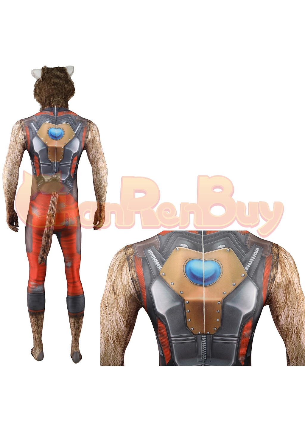 Guardians of the Galaxy Vol. 3 Costume Rocket Cosplay for Adult Kids
