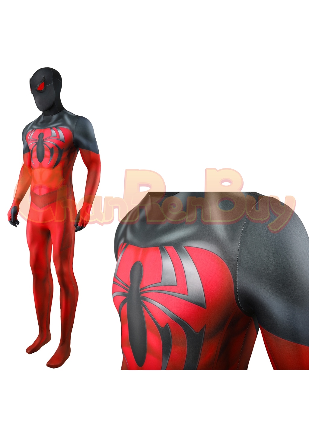 Ultimate Spider-Man Costume Scarlet Spider Bodysuit Cosplay for Adult Kids
