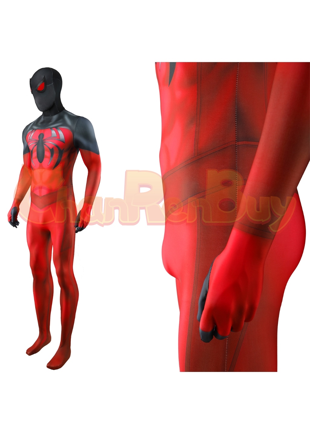 Ultimate Spider-Man Costume Scarlet Spider Bodysuit Cosplay for Adult Kids