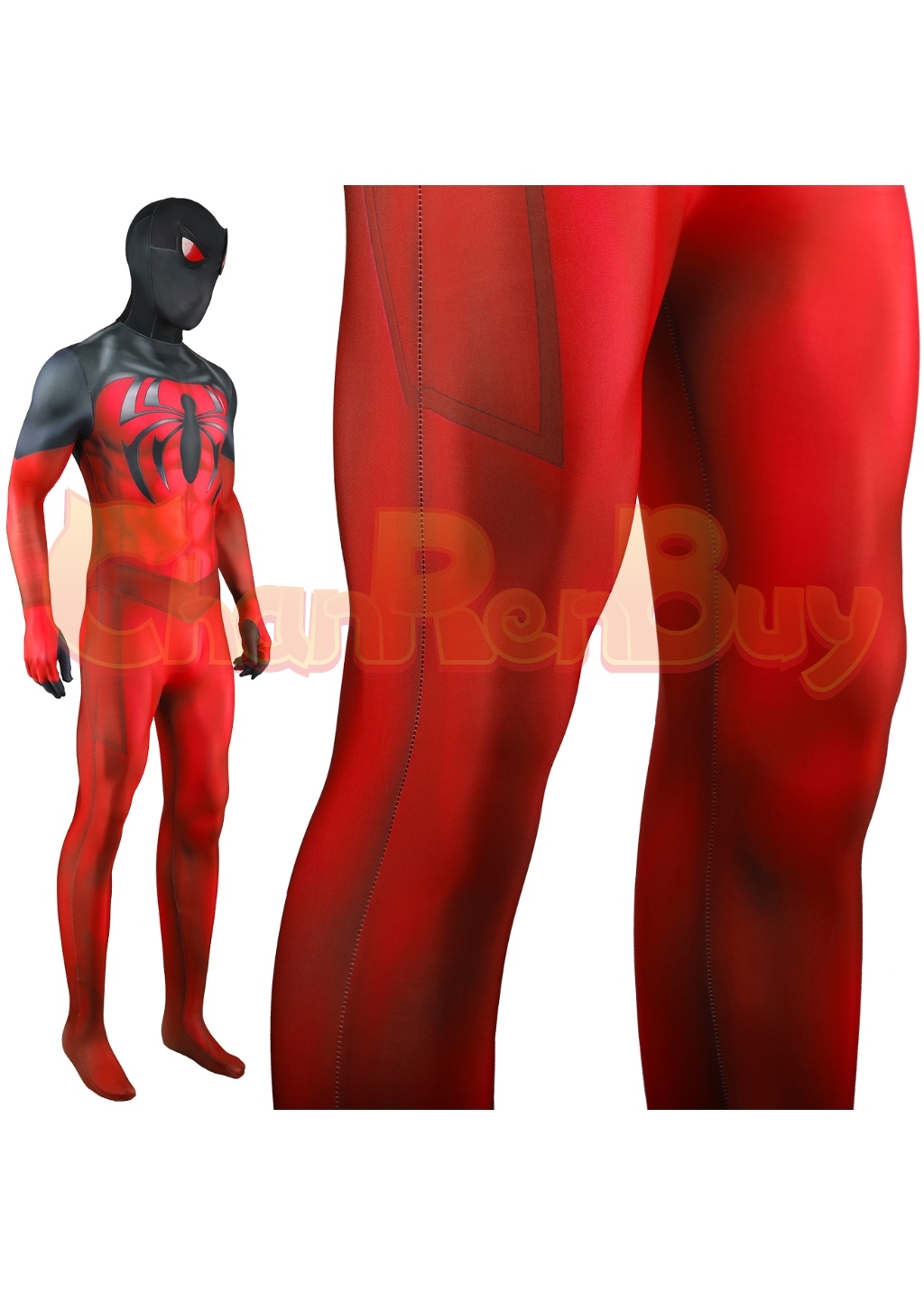 Ultimate Spider-Man Costume Scarlet Spider Bodysuit Cosplay for Adult Kids