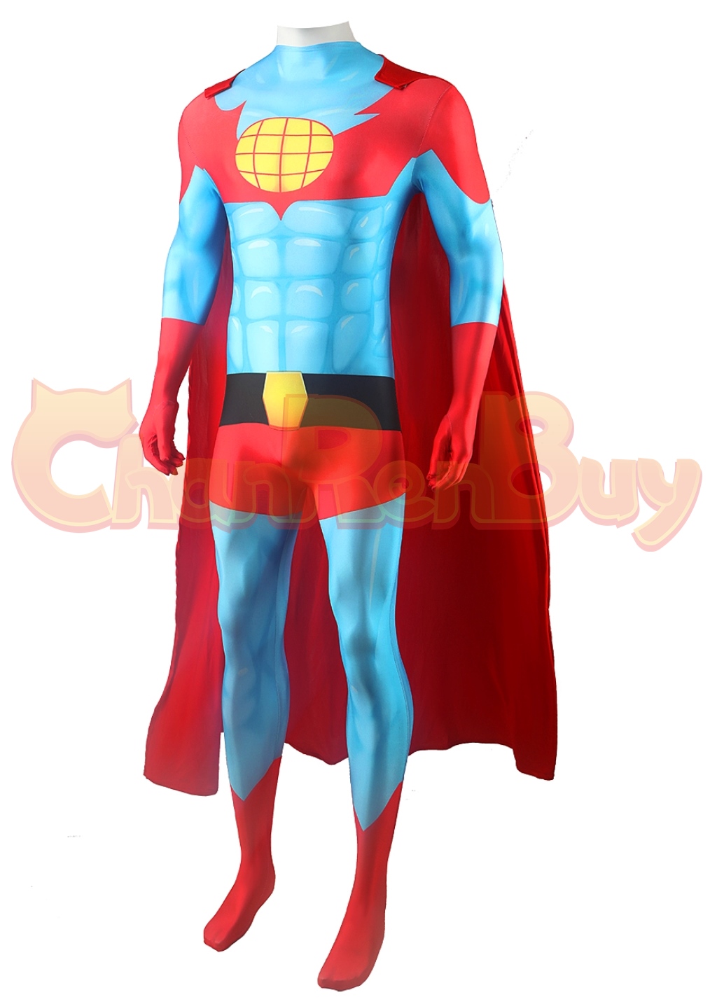 Captain Planet and the Planeteers Costume Captain Planet Bodysuit Cosplay for Adult Kids