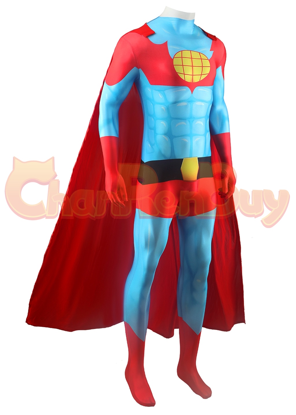 Captain Planet and the Planeteers Costume Captain Planet Bodysuit Cosplay for Adult Kids