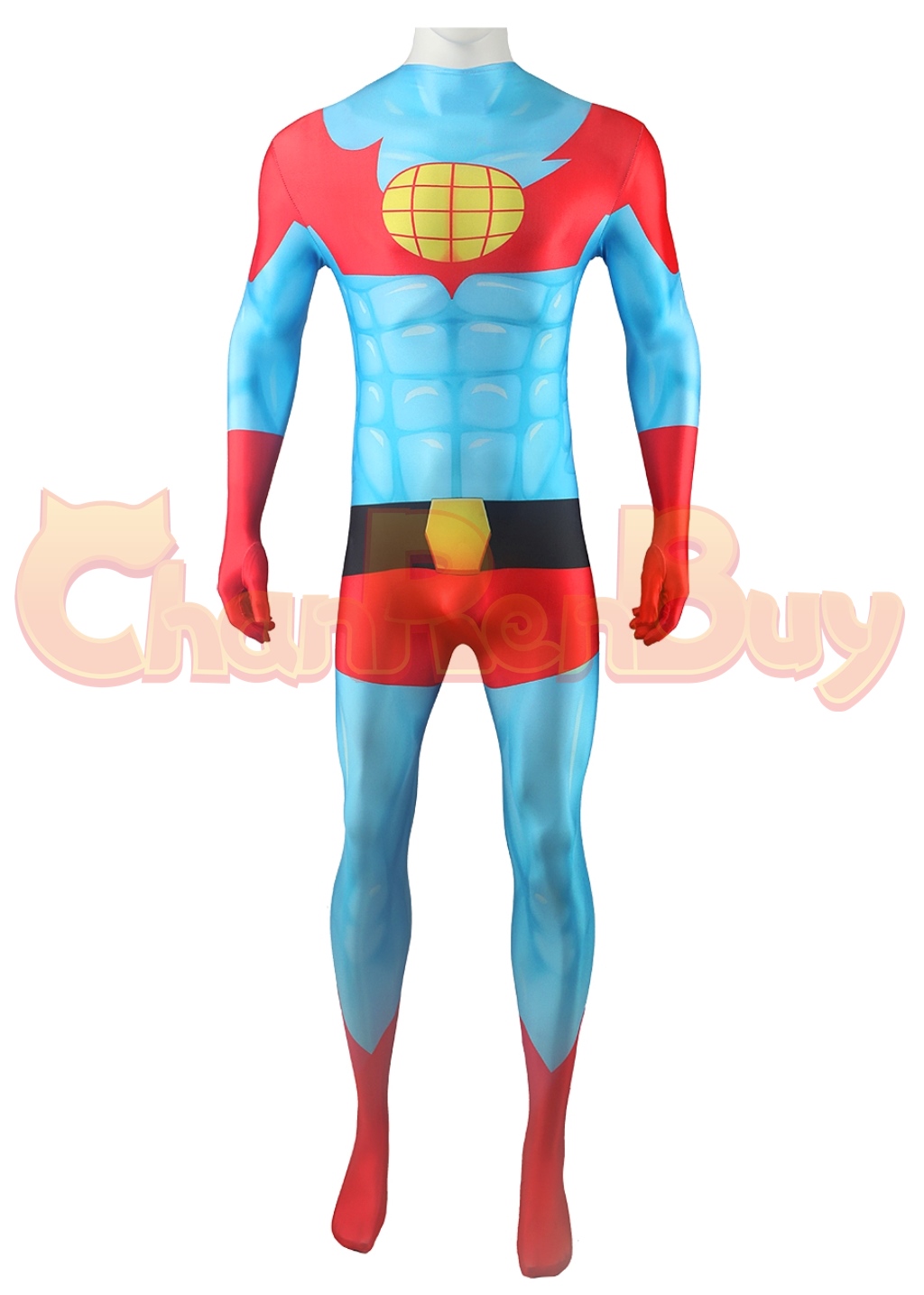 Captain Planet and the Planeteers Costume Captain Planet Bodysuit Cosplay for Adult Kids