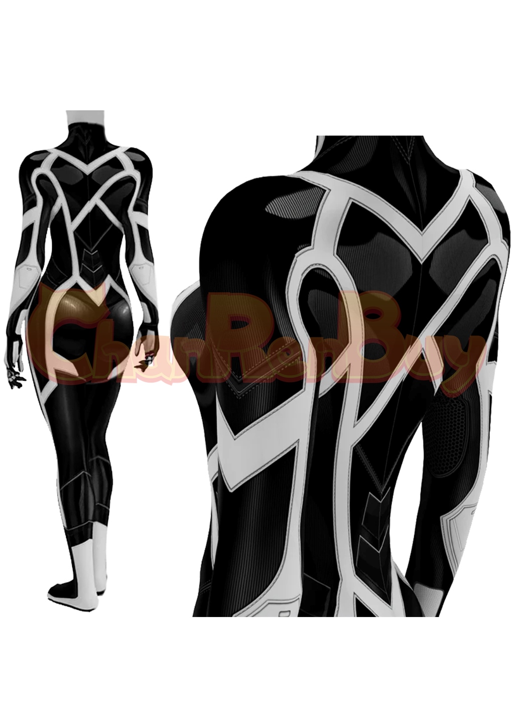 Marvel's Spider-Man 2 Costume Black Cat Bodysuit Cosplay for Adult Kids
