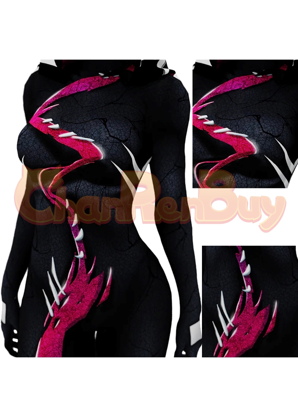 Spider Gwen Stacy Costume Venom Spider Bodysuit Cosplay for Adult Kids