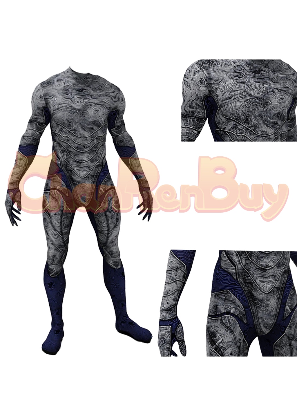 Blue Beetle Costume Bodysuit Cosplay for Adult Kids