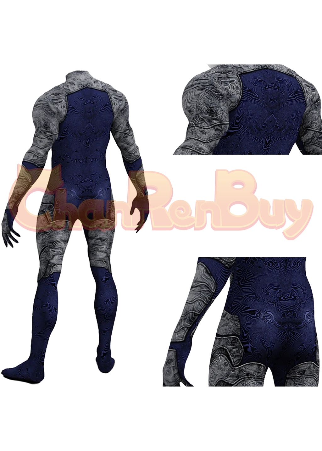 Blue Beetle Costume Bodysuit Cosplay for Adult Kids