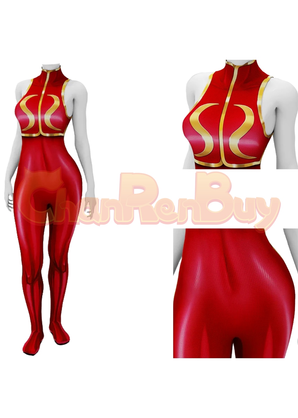 Chun-Li Costume Street Fighter II Bodysuit Cosplay for Adult Kids ...